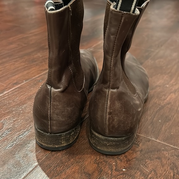 Helmet Lang brown Italian leather booties. - Picture 5 of 8